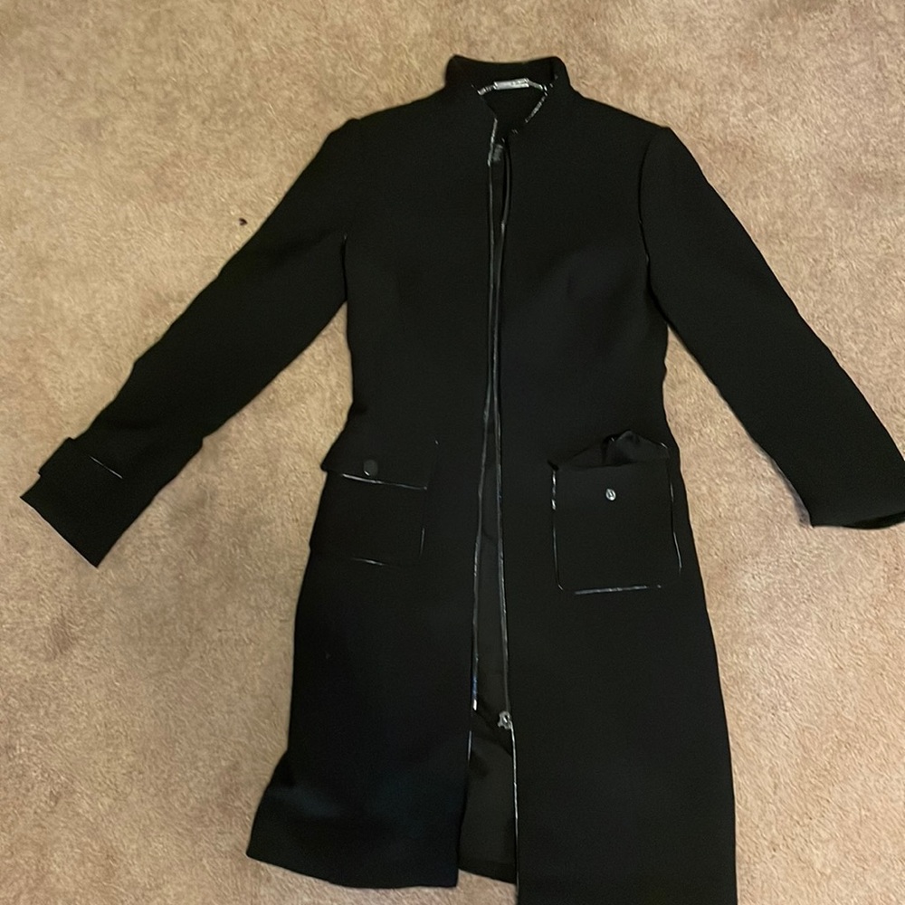 Black XXS Trenchcoat Black zip jacket